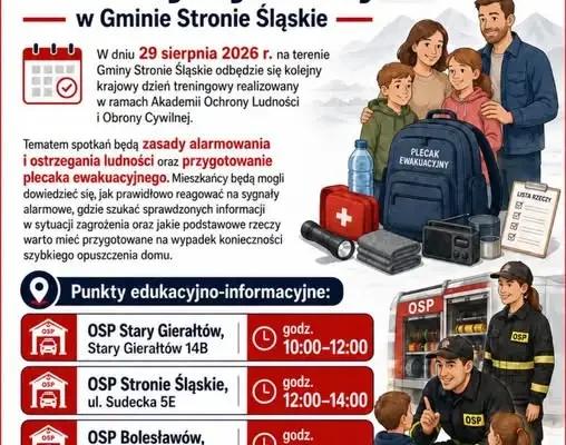 Krajowy Dzień Treningowy w Gminie Stronie Śląskie – sprawdź, jak przygotować się na sytuacje kryzysowe