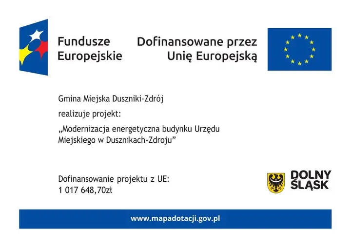 Duszniki-Zdrój: Urząd Miejski przejdzie termomodernizację za 2,3 mln zł z UE