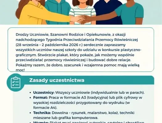 Konkurs plastyczny w Polanicy-Zdroju: przeciwdziałajmy przemocy rówieśniczej