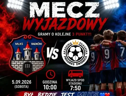 Młodzicy MLKS Radków zagrają na wyjeździe z AP Progres Świdnica