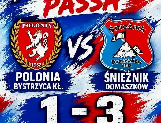 Polonia Bystrzyca Kłodzka przegrywa z LZS Śnieżnik Domaszków 1:3