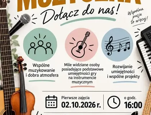 Muzyka łączy ludzi – nowa grupa muzyczna w Korytowie zaprasza na pierwsze zajęcia