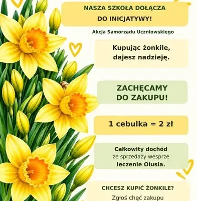 Szkoła w Międzylesiu włącza się w akcję „Żonkile dla Olusia”