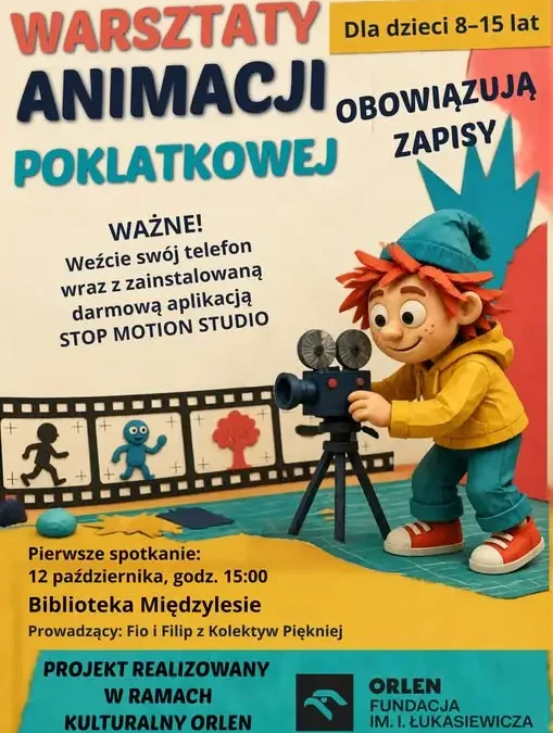 Warsztaty animacji dla dzieci w Międzylesiu – pierwsze spotkanie 12 października