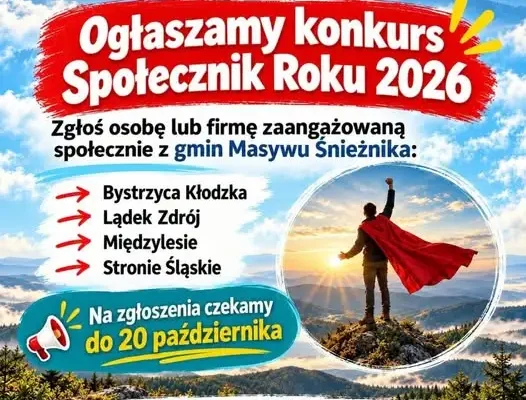 Społecznik Roku 2026 – rusza konkurs dla mieszkańców Masywu Śnieżnika