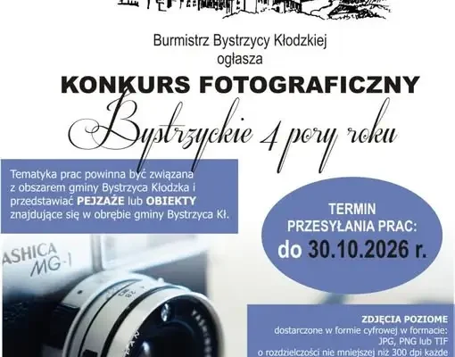 Konkurs fotograficzny „Bystrzyckie 4 pory roku” – zostały dwa dni na zgłoszenie zdjęć