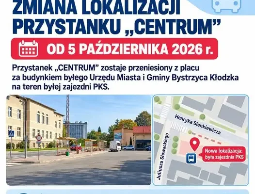 Bystrzyca Kłodzka: przystanek „Centrum” zmienia lokalizację od 5 października