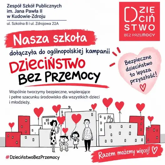 Szkoła w Kudowie-Zdroju włącza się w kampanię „Dzieciństwo bez Przemocy”