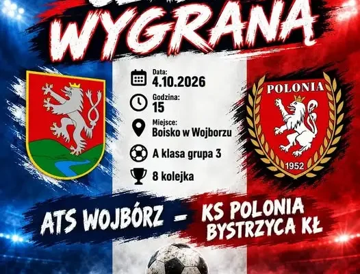 Polonia Bystrzyca Kłodzka zagra na wyjeździe z ATS Wojbórz w 8. kolejce