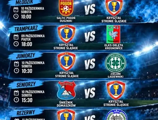 Piłkarski weekend z Krysztłem Stronie Śląskie – 5 drużyn walczy o punkty