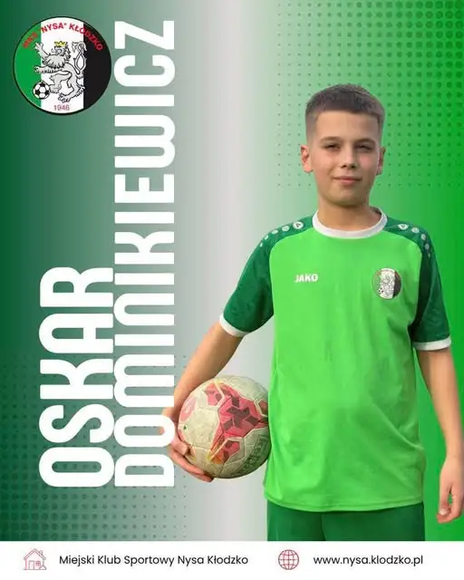 Oskar Dominikiewicz z Nysy Kłodzko powołany do kadry DZPN U-12/U-13