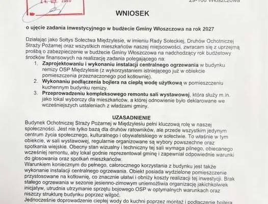 Międzylesie: wniosek o środki na CO w remizie i remont sali wystawowej