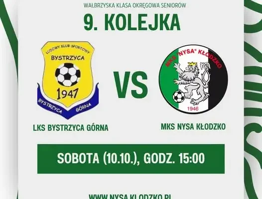 Nysa Kłodzko zagra w Bystrzycy Górnej w 9. kolejce Klasy Okręgowej