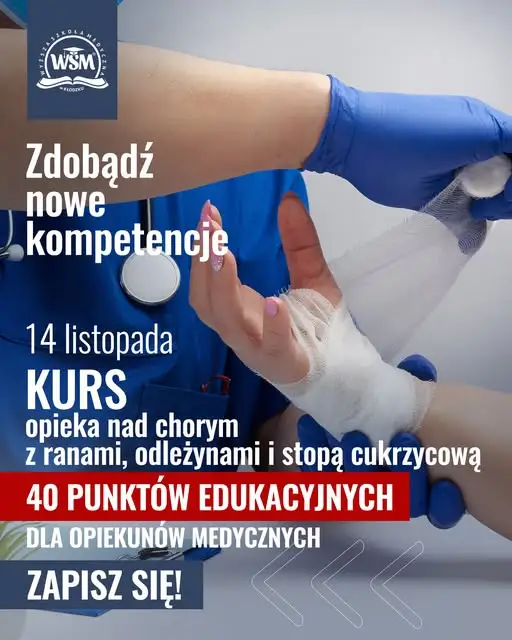 Kurs opieki nad ranami i stopą cukrzycową w Kłodzku – 14 listopada 2026