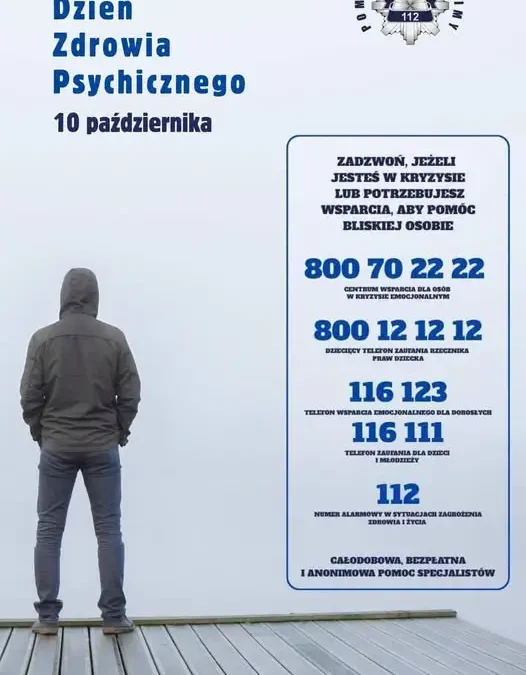Światowy Dzień Zdrowia Psychicznego: Policja przypomina, że w sieci można uratować życie