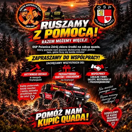 OSP Polanica-Zdrój zbiera fundusze na quada z modułem gaśniczym