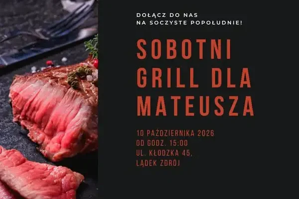 Grill charytatywny na stadionie w Lądku-Zdroju – pomóż Mateuszowi wrócić do formy