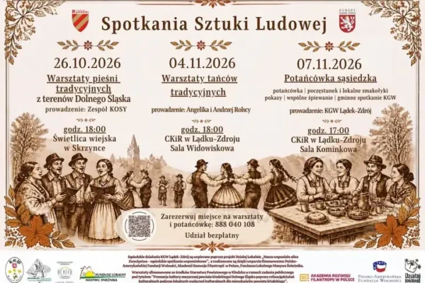 Spotkania Sztuki Ludowej w Lądku-Zdroju – warsztaty pieśni, tańców i potańcówka sąsiedzka