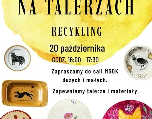 Malowanie na talerzach w MGOK Międzylesie – warsztaty recyklingowe dla całych rodzin