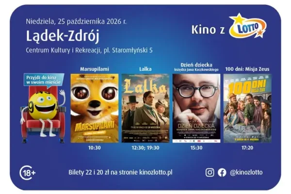 Kino Objazdowe zawita do Lądka-Zdroju – seanse już w niedzielę