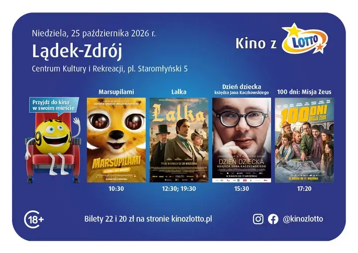 Kino Objazdowe zawita do Lądka-Zdroju – seanse już w niedzielę