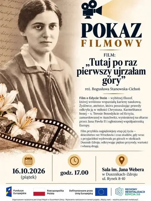 Pokaz filmowy o Edycie Stein w Dusznikach-Zdroju – wstęp wolny