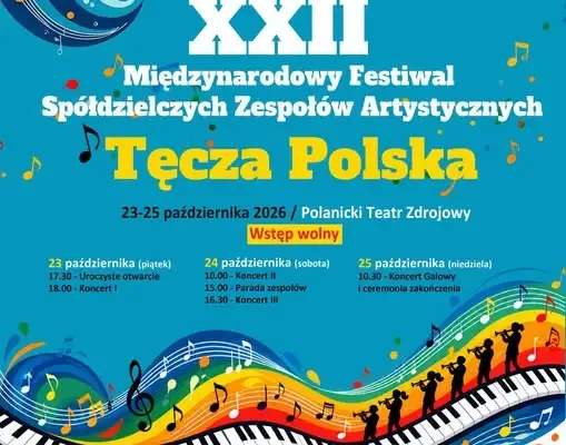 22. Międzynarodowy Festiwal „Tęcza Polska” w Polanicy-Zdroju – jesień pełna kultury