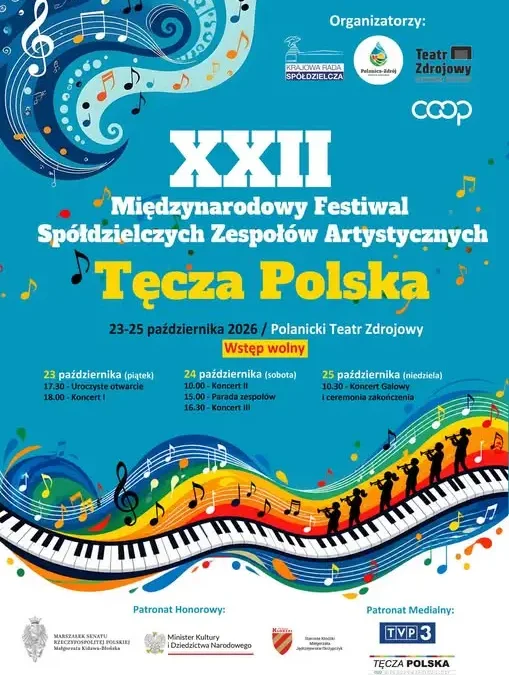 22. Międzynarodowy Festiwal „Tęcza Polska” w Polanicy-Zdroju – jesień pełna kultury