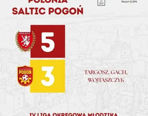 Młodzicy Pogoni Duszniki-Zdrój przegrywają z Polonią Bystrzyca Kłodzka 3:5