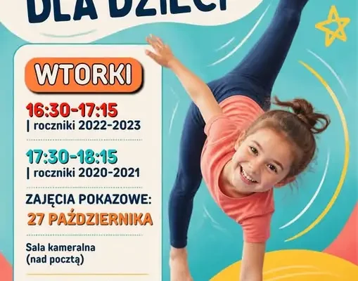 Akrobatyka dla dzieci w Dusznikach-Zdroju – zajęcia pokazowe już 27 października