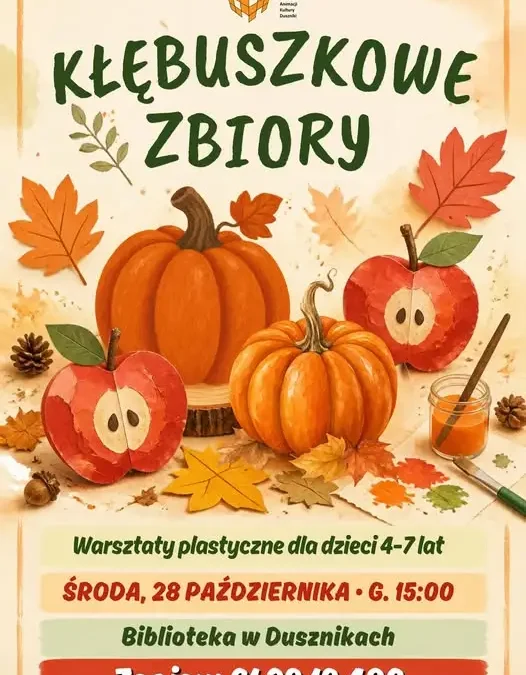 Kłębuszkowe czary-mary w bibliotece w Dusznikach – zajęcia plastyczne dla dzieci