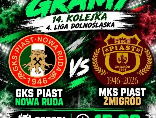 Dzień meczowy w Nowej Rudzie: Piast podejmuje wicelidera IV ligi