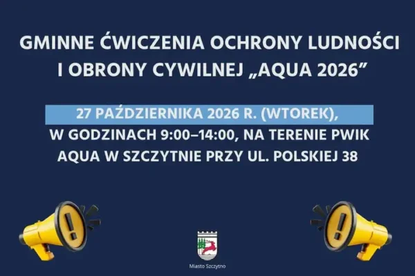 Ćwiczenia „AQUA 2026” w Szczytnie – ewakuacja i pierwsza pomoc na terenie PWiK