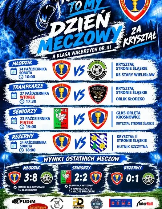 Kryształ Stronie Śląskie nie zwalnia tempa – trampkarze zagrają na Sportowej 3