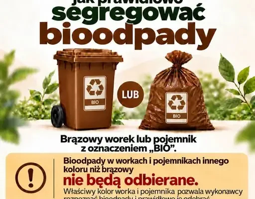 Bioodpady tylko w brązowych workach – gmina przypomina o zasadach segregacji