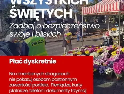 Bezpieczne Wszystkich Świętych: policja ze Szczytna apeluje o rozwagę